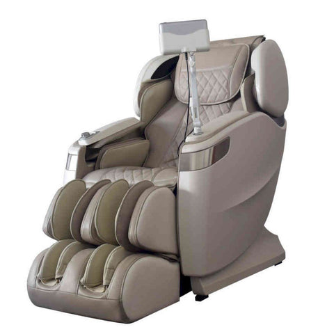 Il capo 2.0 - Alpha Techno AT 629-sedia massaggiante-beige-pelle artificiale-sedia massaggiante Mondo